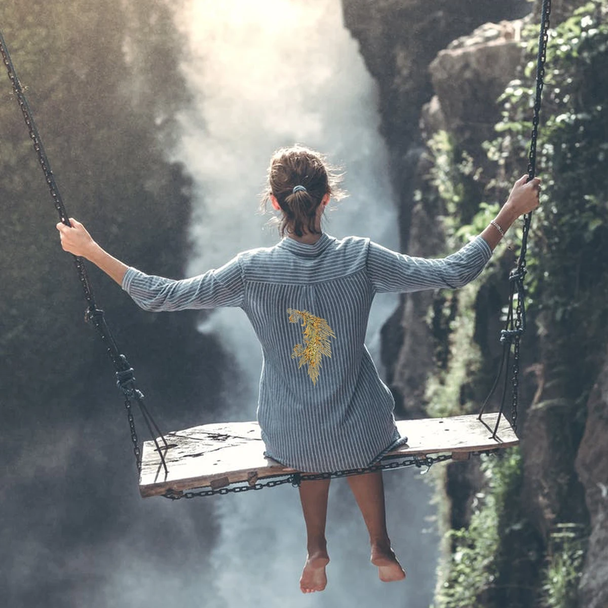 

2 Pcs Sequin Embroidery Piece Sequins Cloth Patch Wings Shaped Clothing Stickers Garment Accessories Vintage