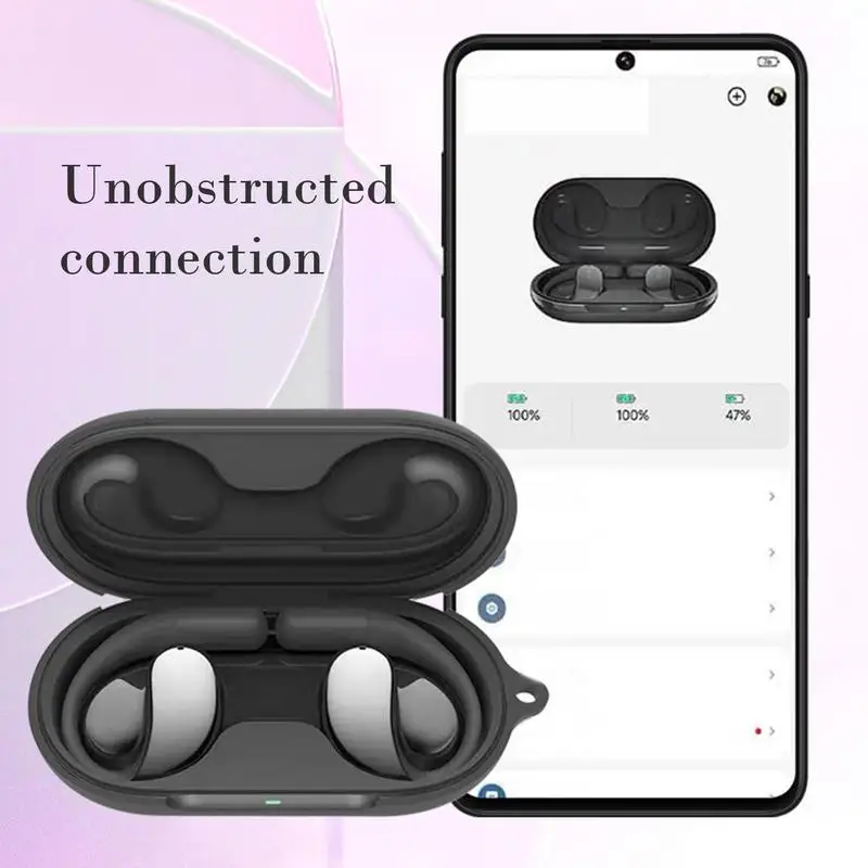 Wireless Earbuds Case Protector Earphone Case Protective Silicone Skin With Carabiner Clip All-Round Protection Cover Precise