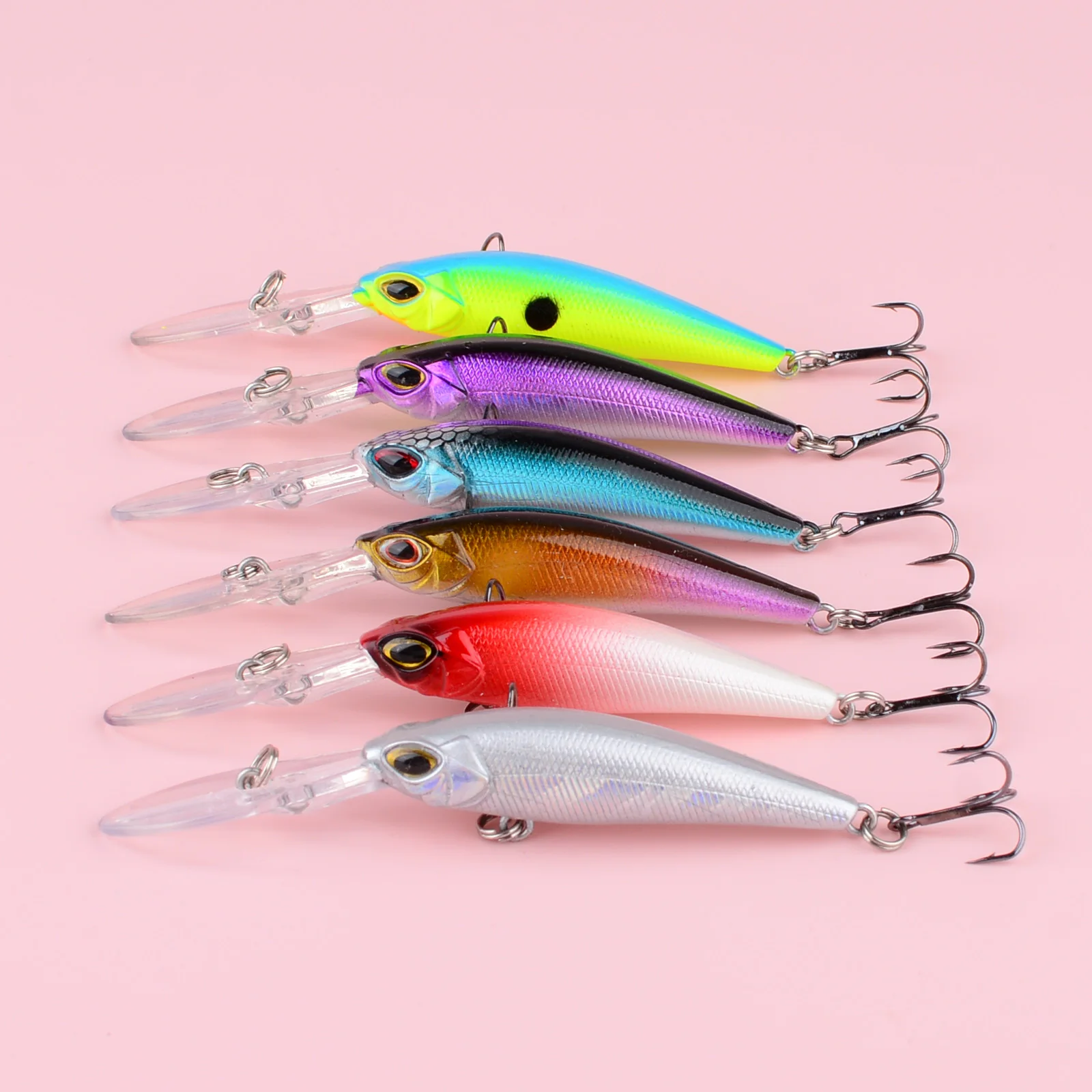Crankbait flotante oscilante para lubina y depredadores
