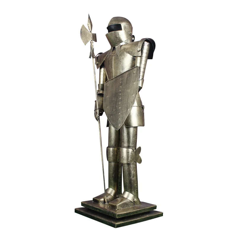 Medieval Western knight armor iron man handicraft ornament model creative European fashion home decoration