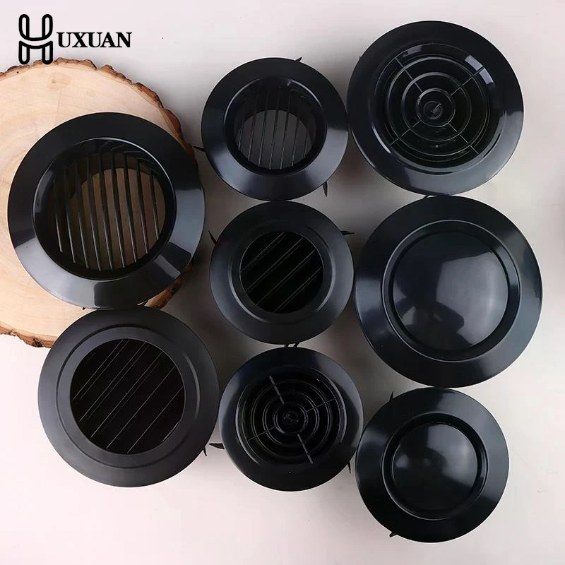 4 Shapes Availables 75/100/125mm Round Ducting Ventilation Cover Air Vent Extract Valve Grille Air Circulation Vents Cover