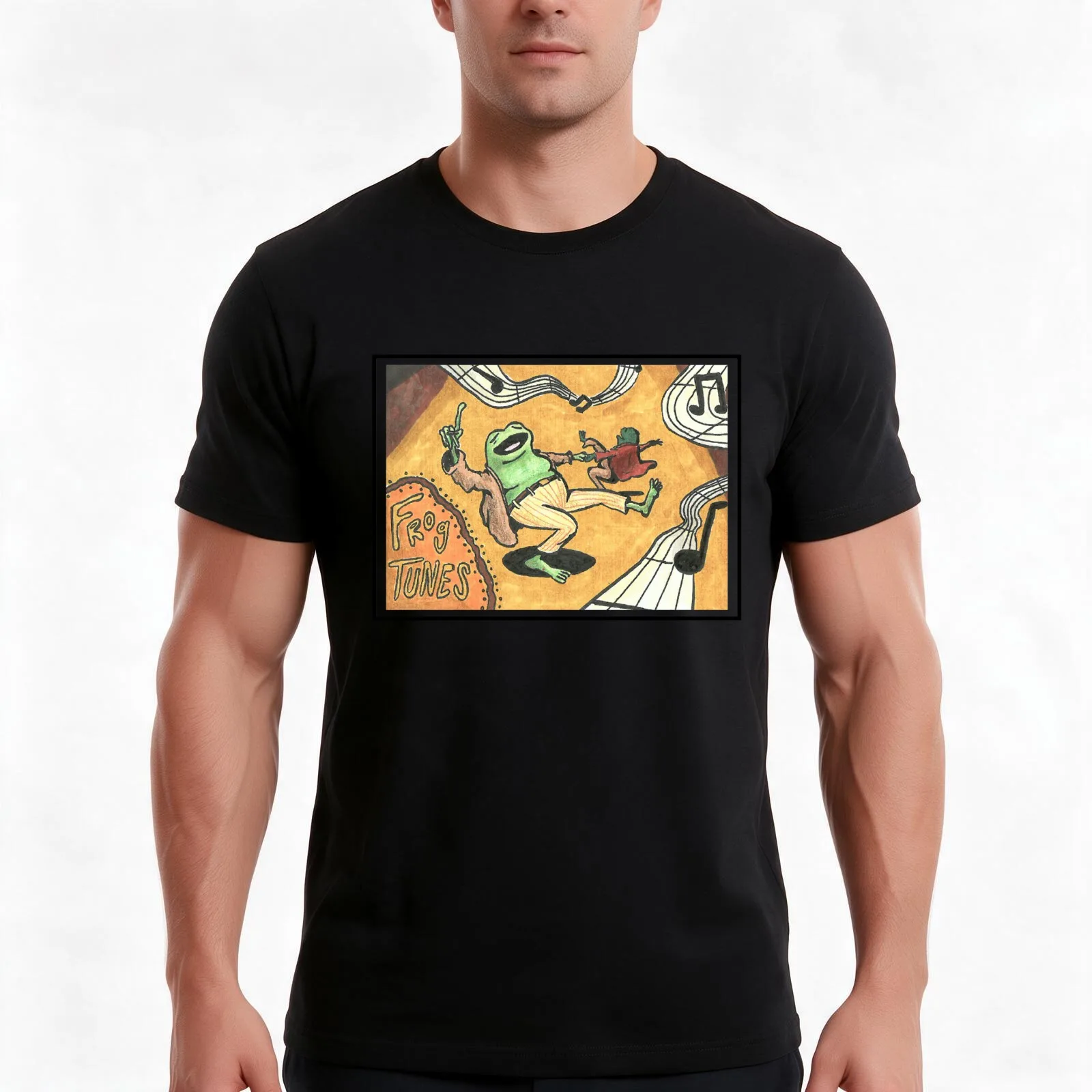 Frog and Toad T-Shirt, Summer Casual Cotton Tee, Oversized Streetwear Tops, Vintage Graphic Print, Loose Fit Short Sleeve