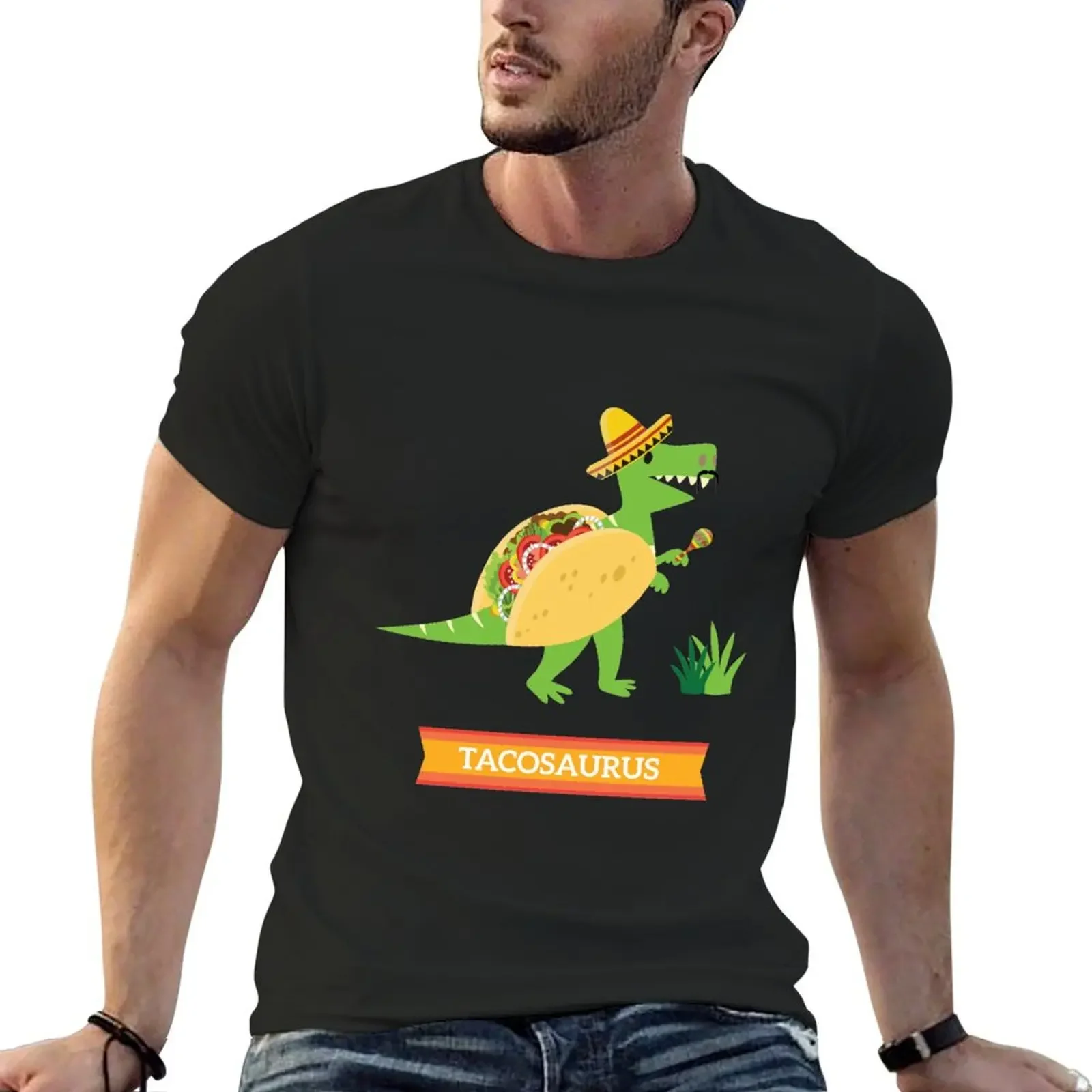 

Tacosaurus T-Rex Tyrannosaurus Rex Dinosaur Loves Tacos T-Shirt plus sizes customizeds men t shirts high quality