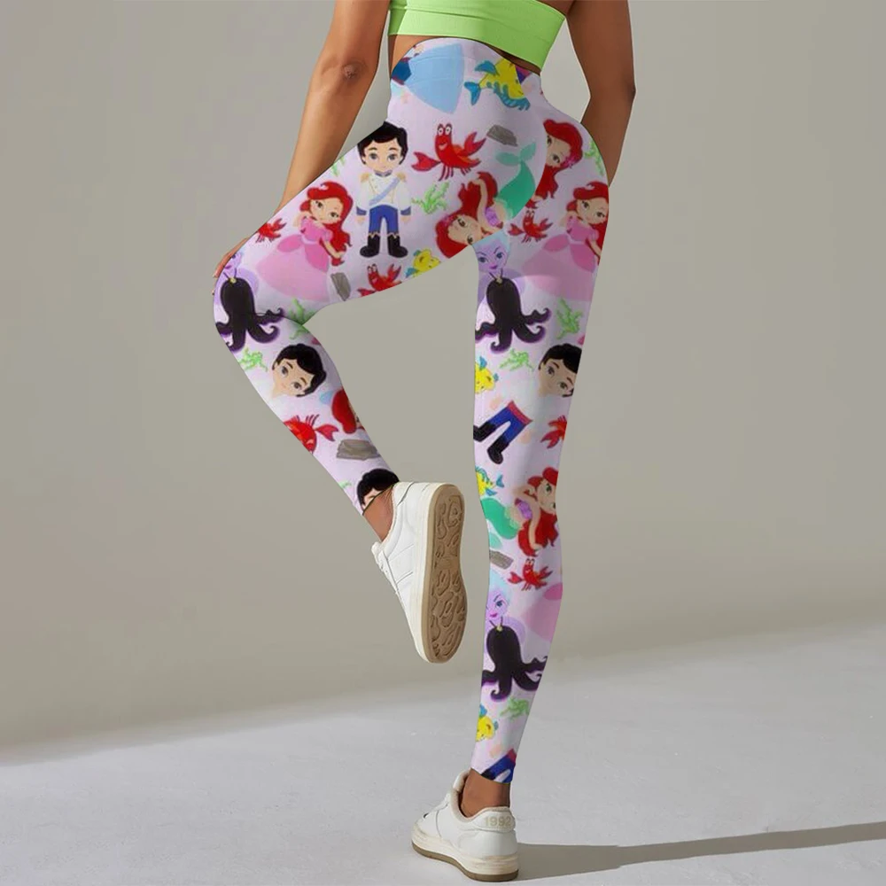 Disney cartoon print gymlegging dames yogabroek sexy yogabroek dames sportkleding fitnesskleding