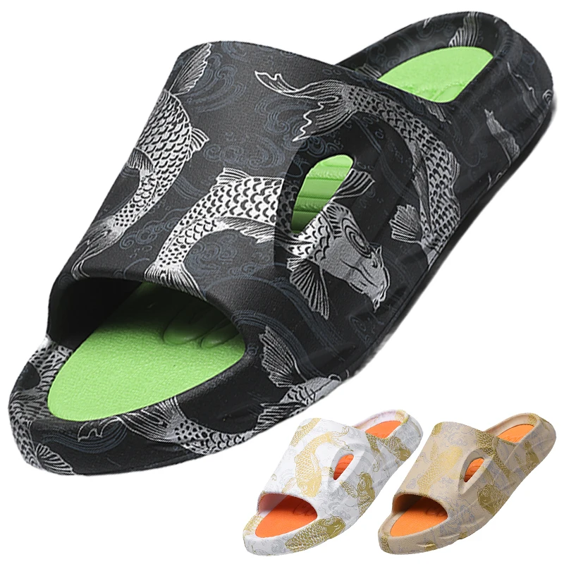 

New EVA Unisex Vacation Beach Sandals Travel Leisure Couples Outdoor Beach Slippers Indoor Home Bathroom Slippers 36-45#