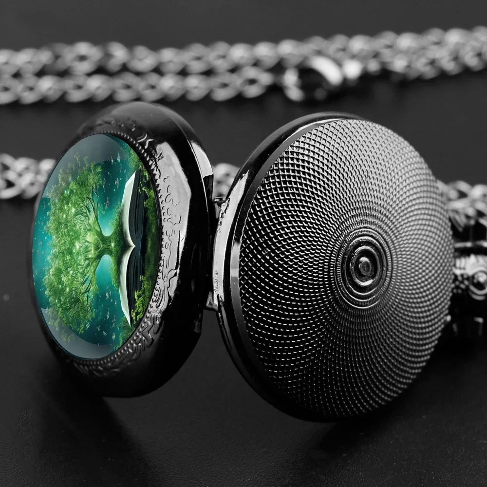 เอเวอร์กรีนออกแบบสร้อยคอนาฬิกาพกควอตซ์พร้อมโซ่ทนทานหน้าปัดตัวเลขภาษาอาหรับของขวัญสร้างสรรค์สําหรับผู้ชายผู้หญิง