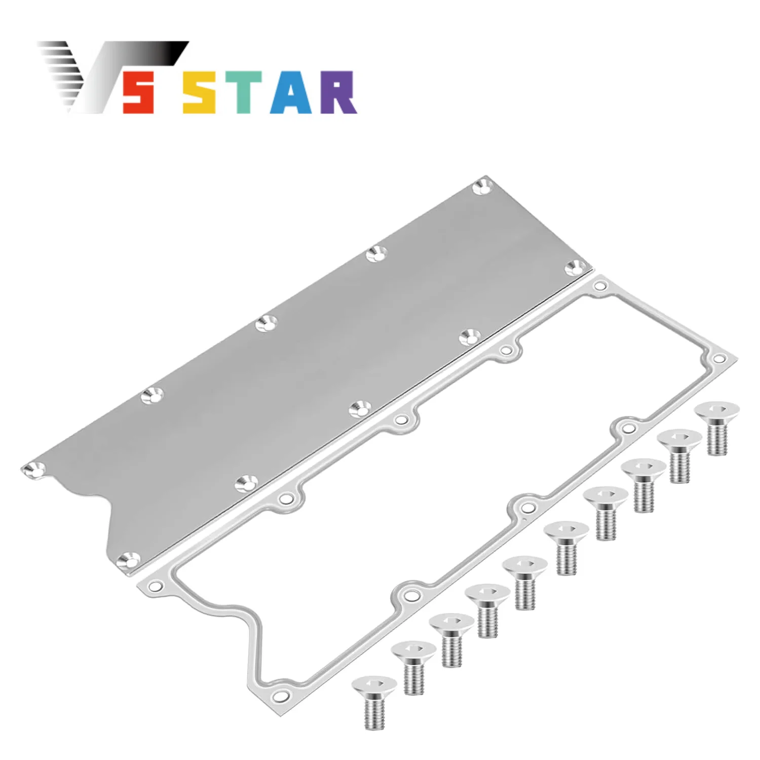 551629 551629G Kit de placa de cubierta de valle de aluminio de alta calidad con junta para LS1 LS6 LS Gen 3 Placa de cubierta de valle plateada