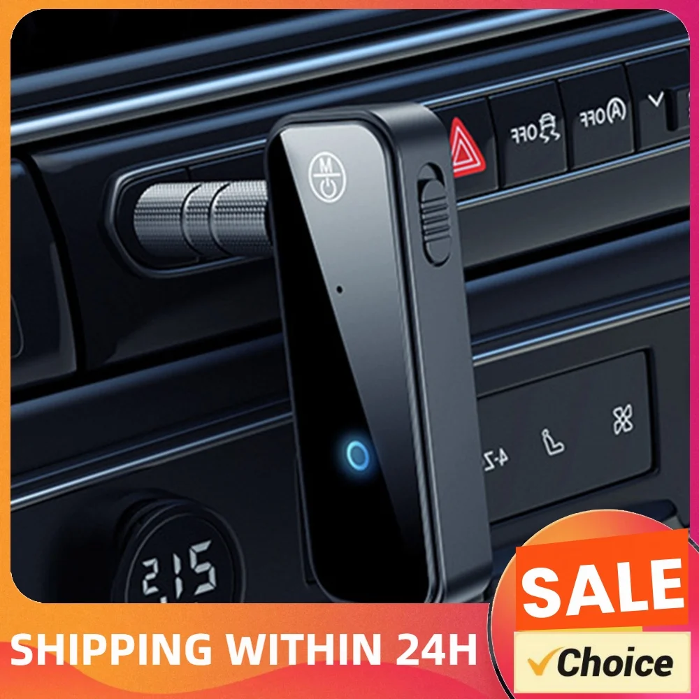 Bluetooth-Compatible 5.0 Transmitter Receiver 2 in 1 Wireless Receiver Wireless Adapter for Handsfree Call for Car Audio Music