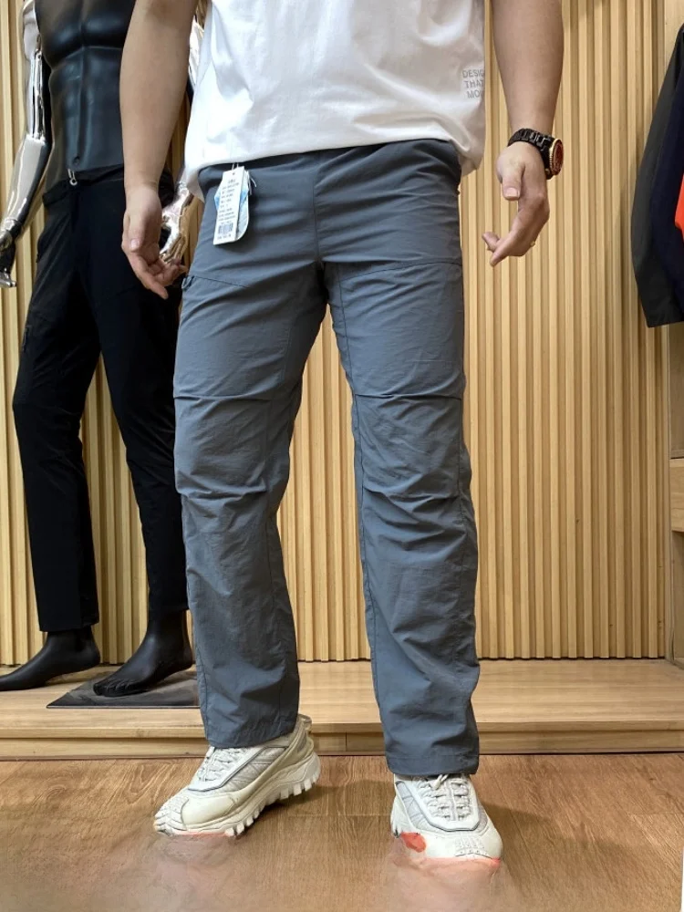 Comfortable Breathable Couples Style Lightweight Spring Summer Nylon Casual Pants Men Women Straight Leg Windproof Waterproof