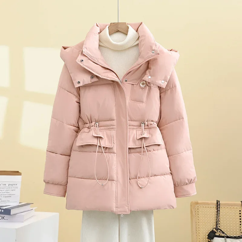 

Стеганая куртка, утепленная женская стеганая одежда, короткое свободное зимнее пальто 2025 года, новая модная женская стеганая одежда