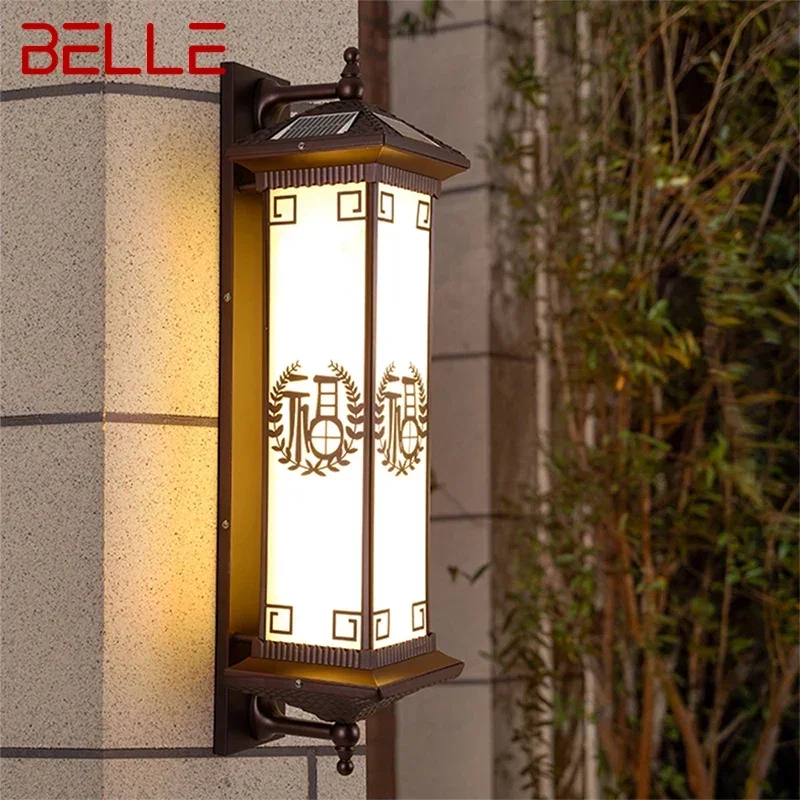 

BELLE Contemporary Solar Outdoor Wall Lamps Simplicity Waterproof Creative Balcony Hallway Courtyard Villa Gate Hotel