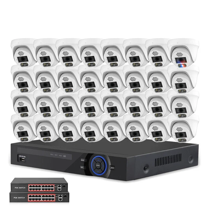 

Factory Price 32Ch 5MP Camera Surveillance System Two Way Audio 5MP Dome Camera 4K Nvr Poe Security Camera System