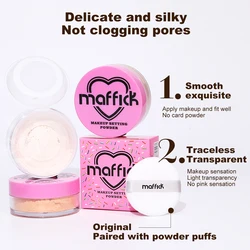 MAFFICK Face Powder Oil-control 24 Hours SPF 30 PA+++ Long Lasting Waterproof Matte Face Makeup Cosmetic Setting Compact Powder