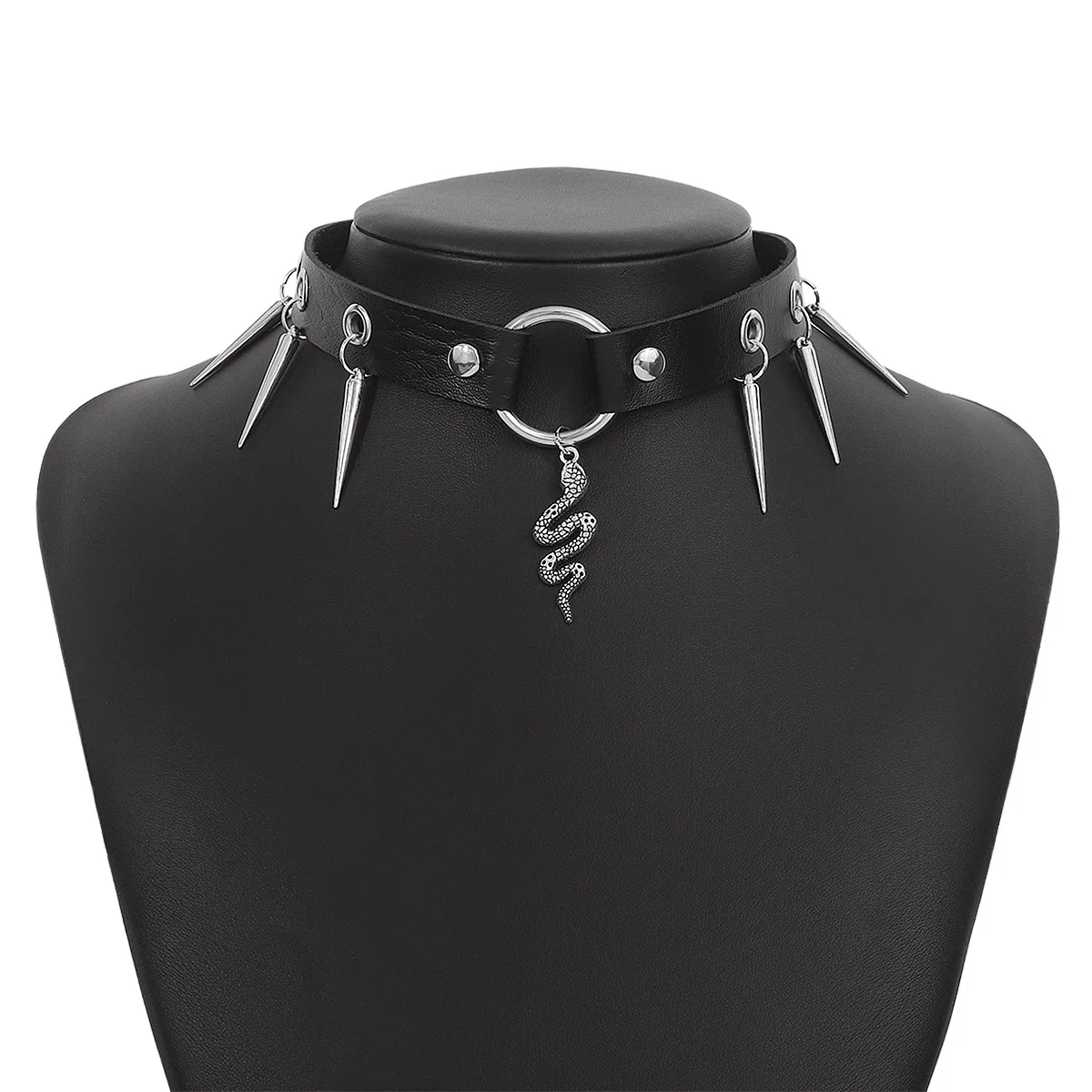Punk Rock and roll Gothic Individuality Hip hop Originality Leather Hip hop The snake Bat Scorpion Spider Rivet Bind Choker