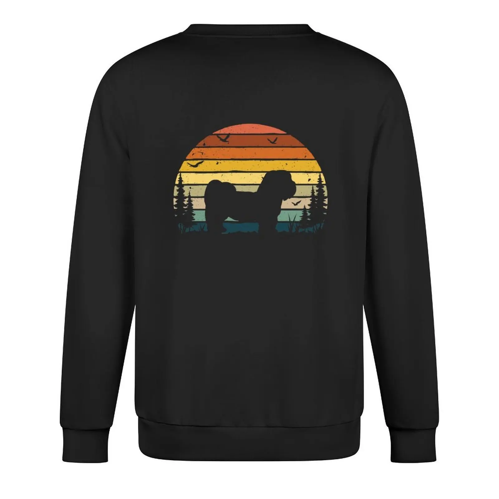 Lhasa Apso Dog ريترو خمر البلوز الملابس للرجال الخريف سترة الرجال الرجال الخريف ملابس الرجال الملابس بلوزات ل #3