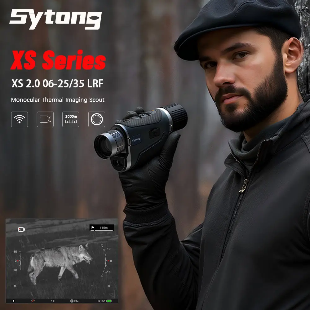 Sytong XS Series Monocular Thermal Imager Camera 640x512 With 8x Zoom 1000m Range Measurement Suitable For Camping Hunting