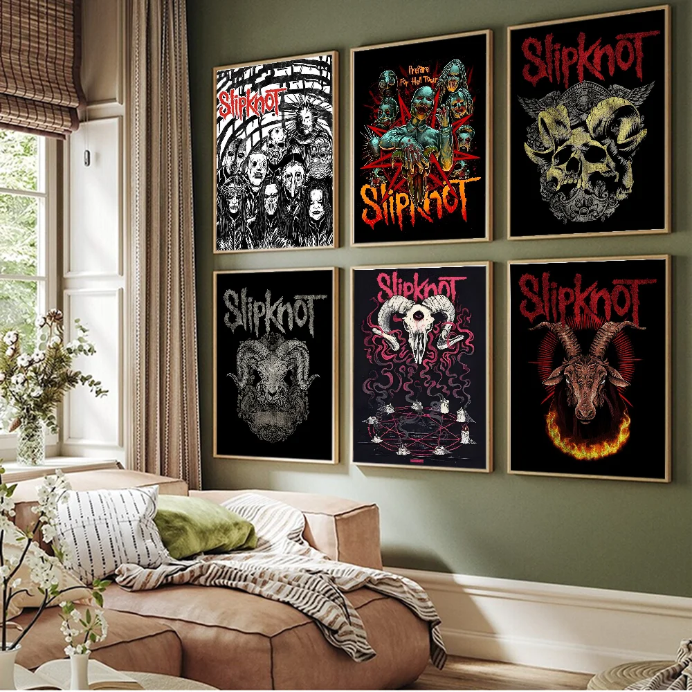 

Heavy Metal ROCK BAND Classic Movie Posters Vintage Room Bar Cafe Decor Nordic Home Decor