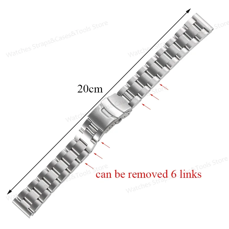 316L Stainless Steel Strap for Seiko 5 SKX007/009 SKX013 Strap for Big Wrist Bracelet 18mm 20mm Oyster Straight End Diving Belt