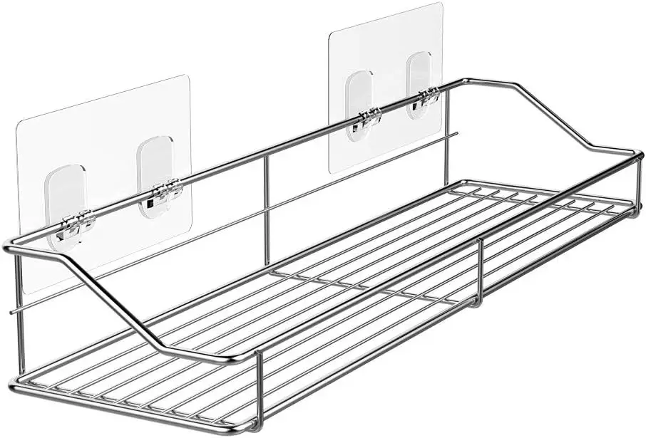 Bathroom Shelf Organizer Shower Caddy Storage Rack Adhesive No Drill SUS304 15.75