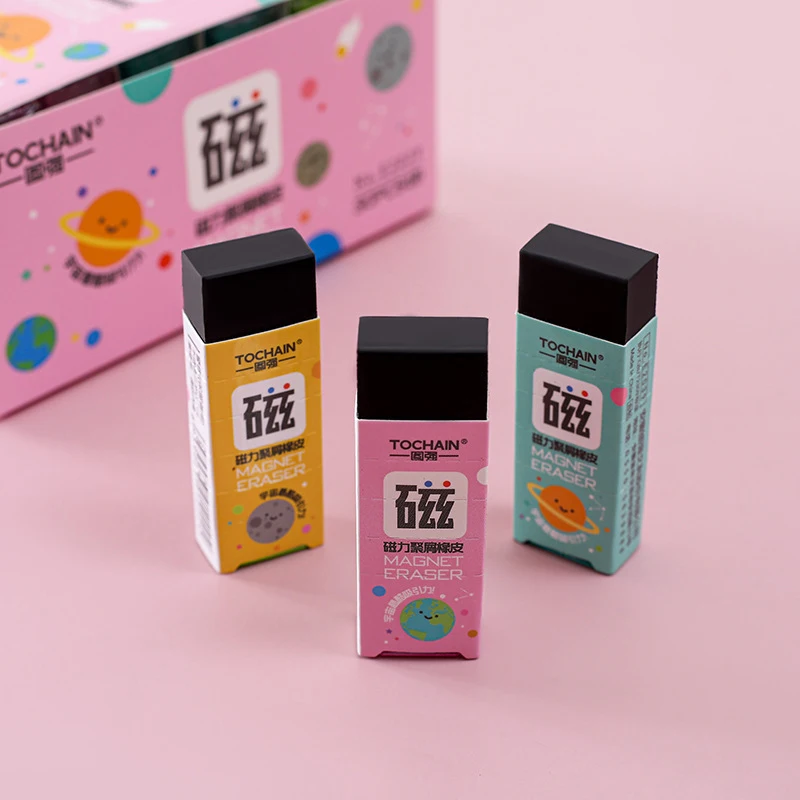 Cool Creative Eco-Friendly Magnet Rubber Magnetic Eraser Children's Fun Eraser  School Students Stationery