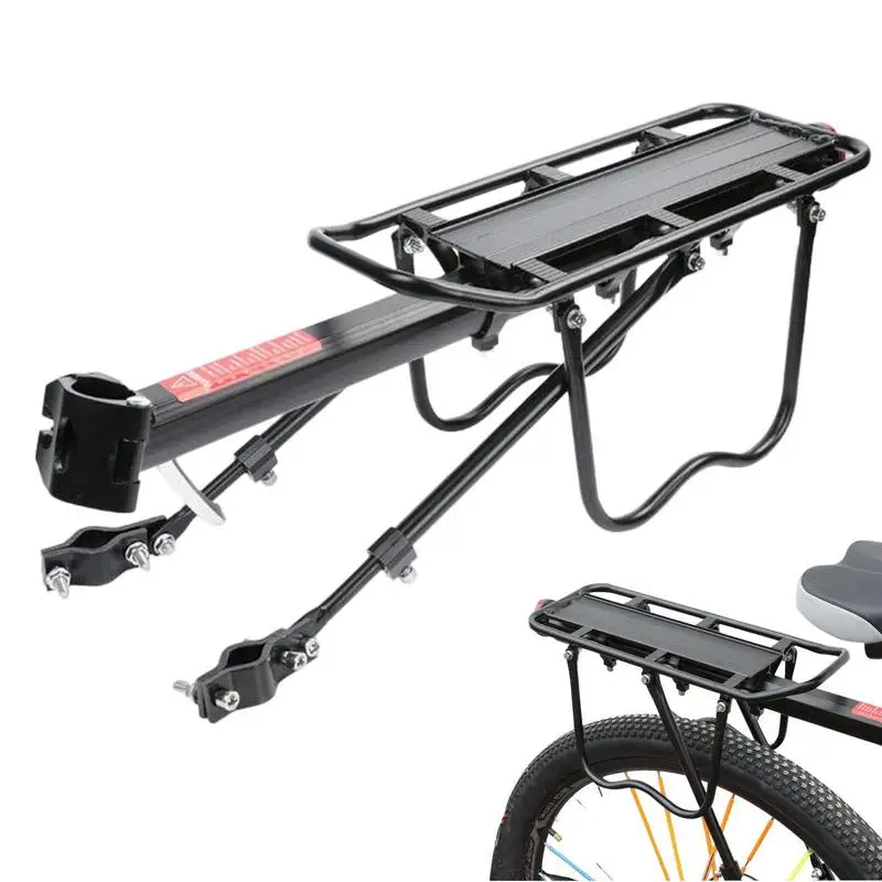 MTBs Road Bike Cargo Rack With Rear Light Quick Release Bicycle Rear Rack Universal Alloy Bicycle Luggage Carrier For Cycling