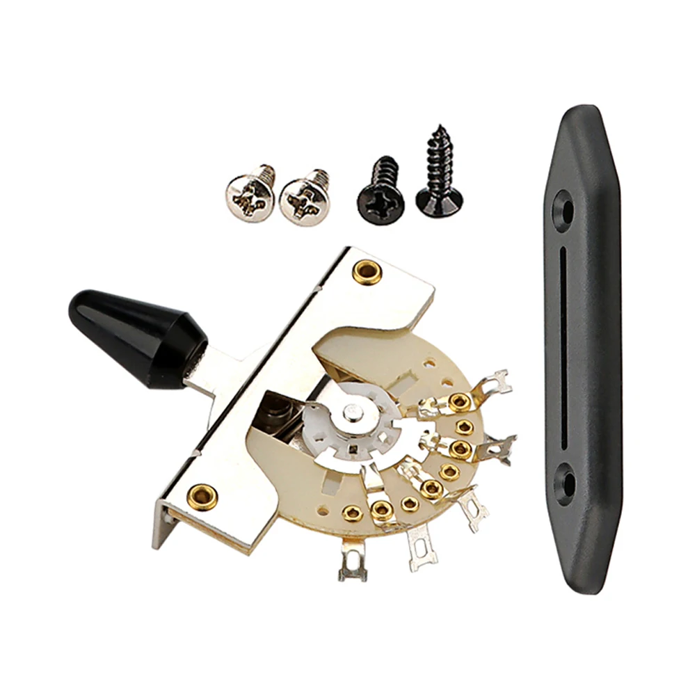 

Guitar Switch Accessories Electric Lever Covers Replacement Plate Metal Zinc Alloy 5-Way Precision Fan Shaped Toggle Guitar