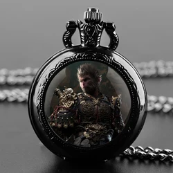 Black Myth: WuKong Vintage Quartz Pocket Chain Watch collana orologi per uomo donna regali unici regali di compleanno per uomo per ragazzi