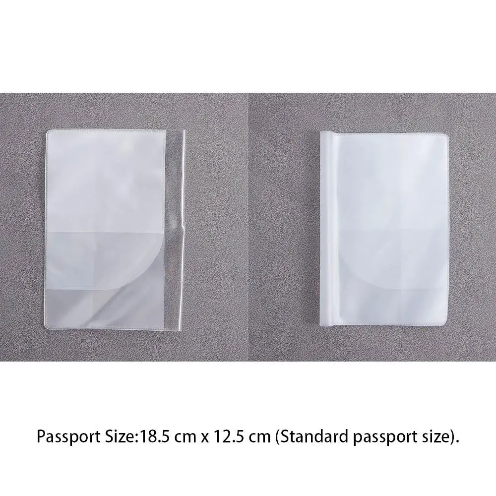 Funda de PVC para documentos, Protector transparente impermeable para viaje, funda para pasaporte, funda protectora transparente para tarjetas de identificación