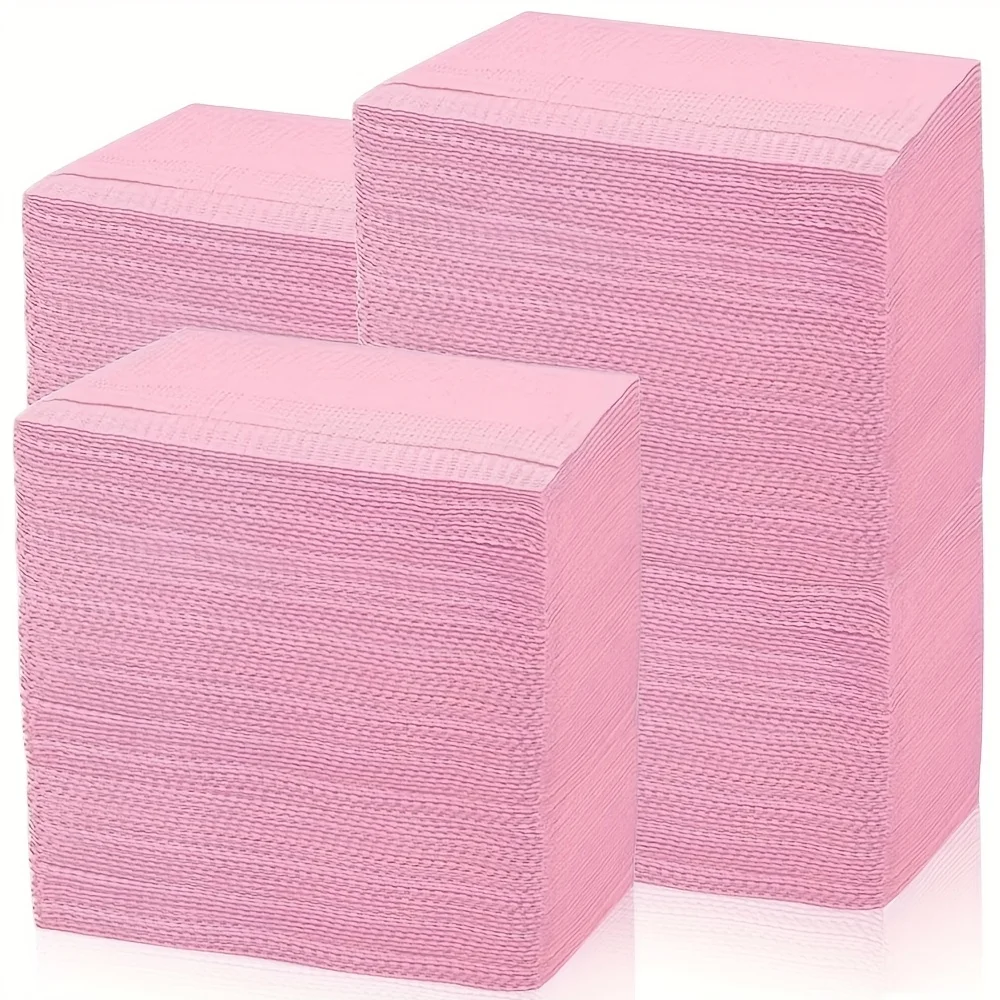 50pcs Disposable Tattoo Bibs/Tablecloths/Nail Art Mats, High-Quality Pink Tattoo Bibs Tattoo Accessories