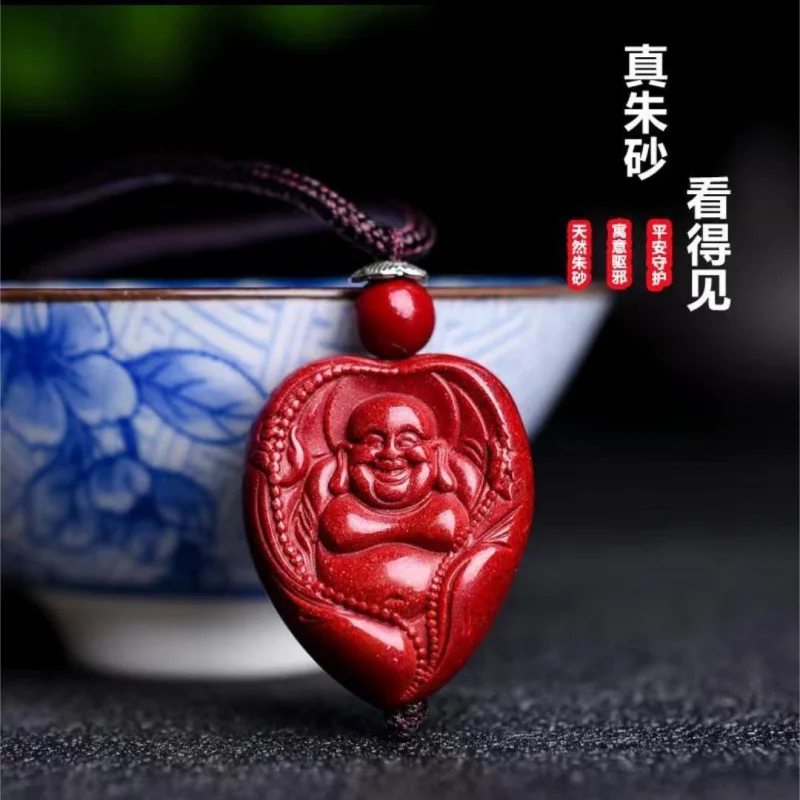 Buddha in Heart Small Jewelry Accessories Female Ethnic Style Light Luxury Face Pendant