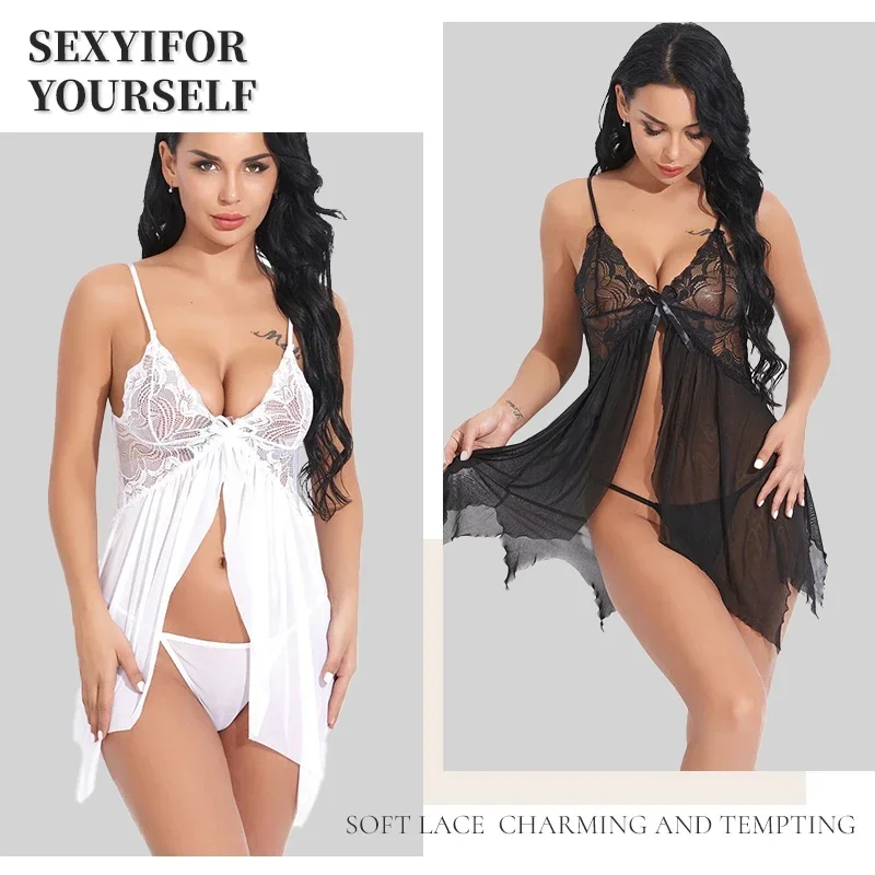 

Women Transparent Lingerie Women's Underwear See Through Lingerie Sets Sexy Lace Bra And Panty Set Female Sexy Costumes bdsms