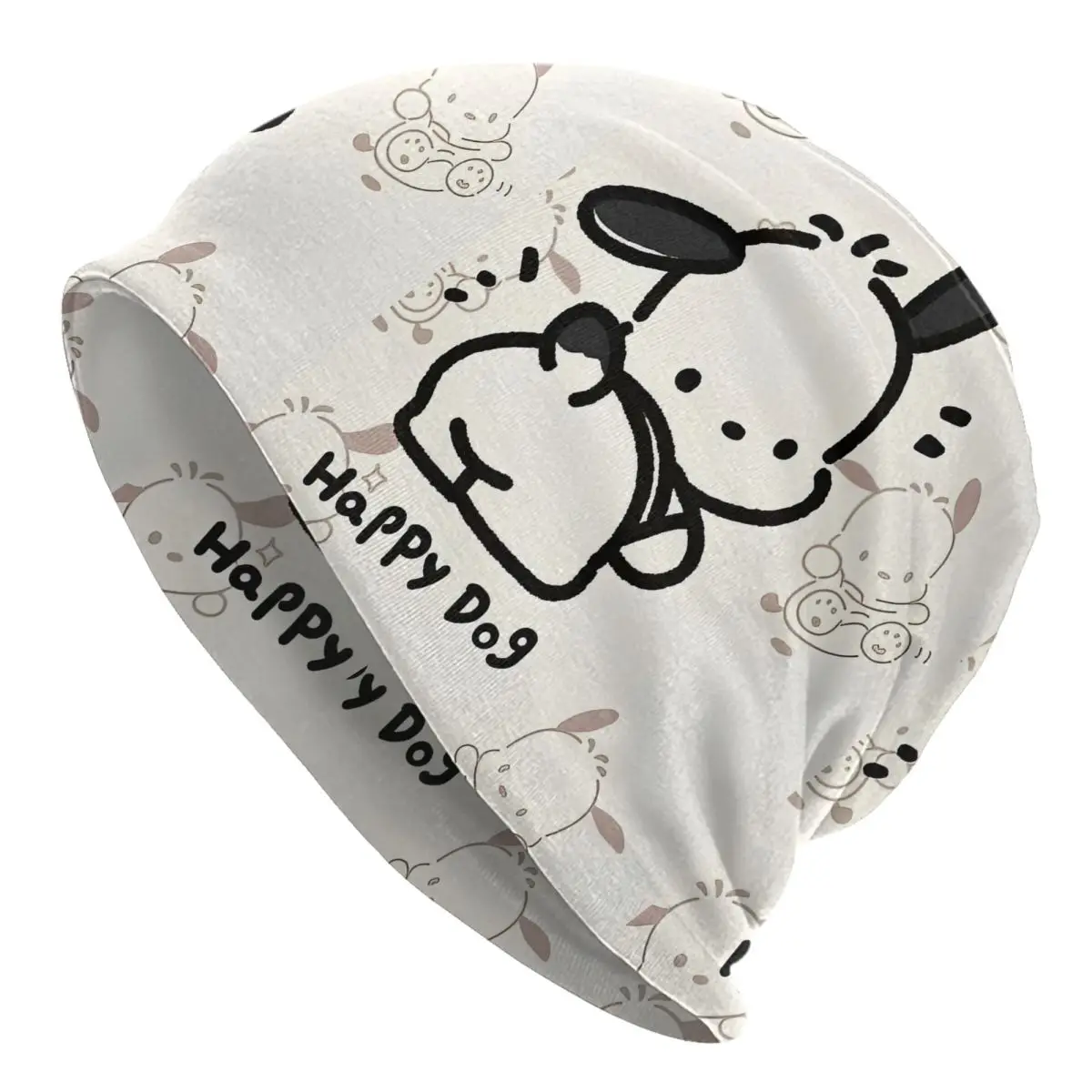 

Pochacco задний узор Skullies шапочки шапки осень-зима унисекс уличная кепка теплые шапки двойного назначения