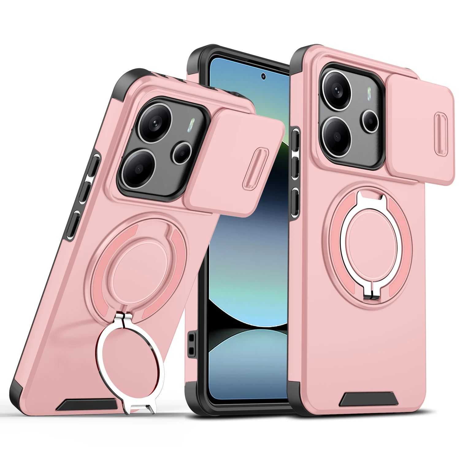 Für Xiaomi Redmi Note 14 Hülle Redmi Note 14 4G 5G Cover Magnetring-Panzerung Schiebe-Kameralinsen-Schutz Magsafe Kabelloses Laden Schutzhülle – Detail 13