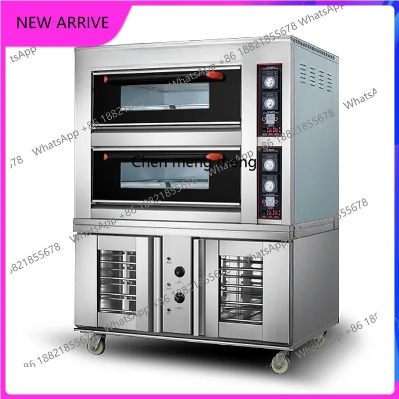 

Двухслойная комбинированная коммерческая двухслойная четырехплитовая электрическая духовка с коробкой для брожения, встроенная машинная духовка H