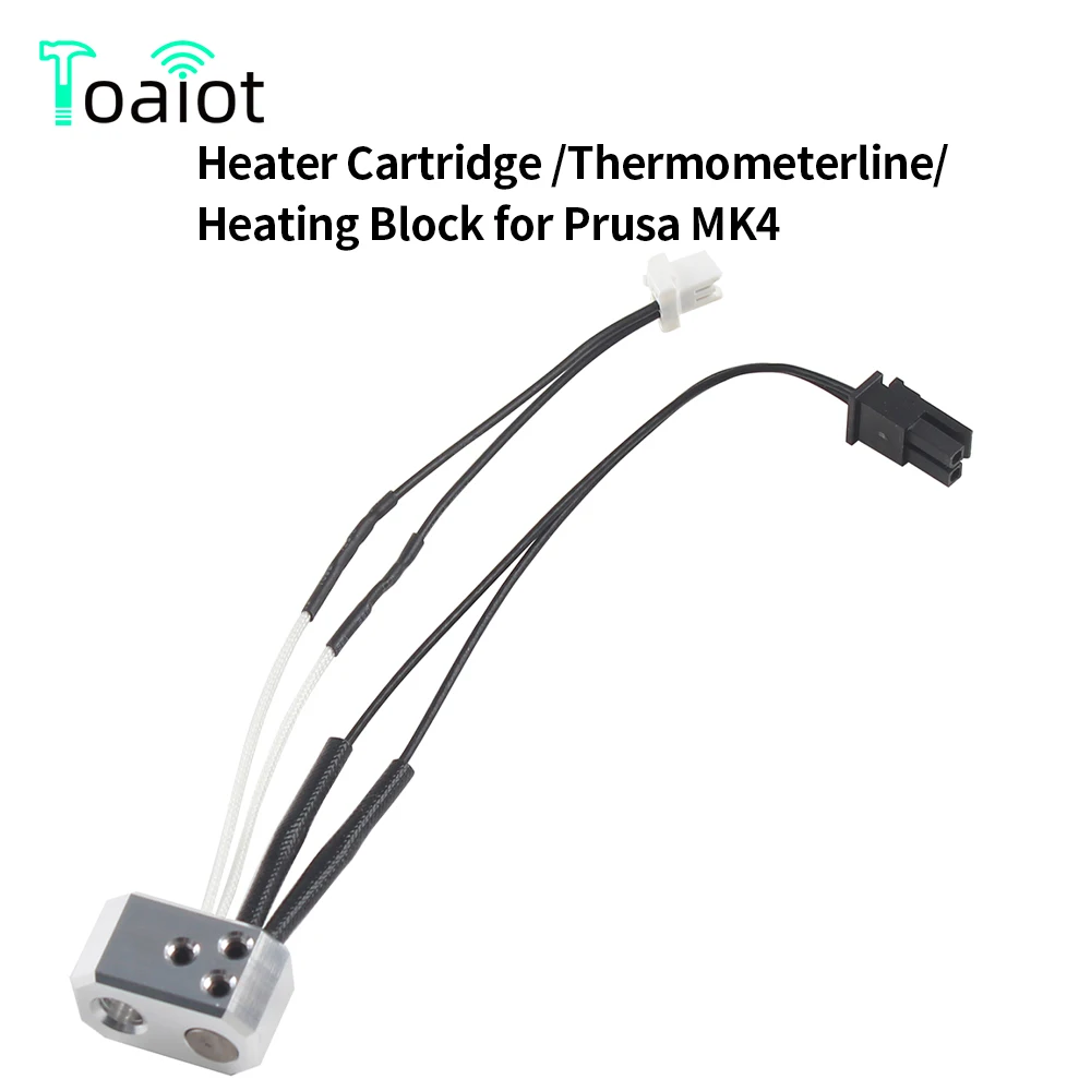 For Prusa i3 MK4 Thermistor Heater Cartridge 24V 40W Thermometer Line Heating Block Kit Nozzle for 3D Printer Accessory Extruder