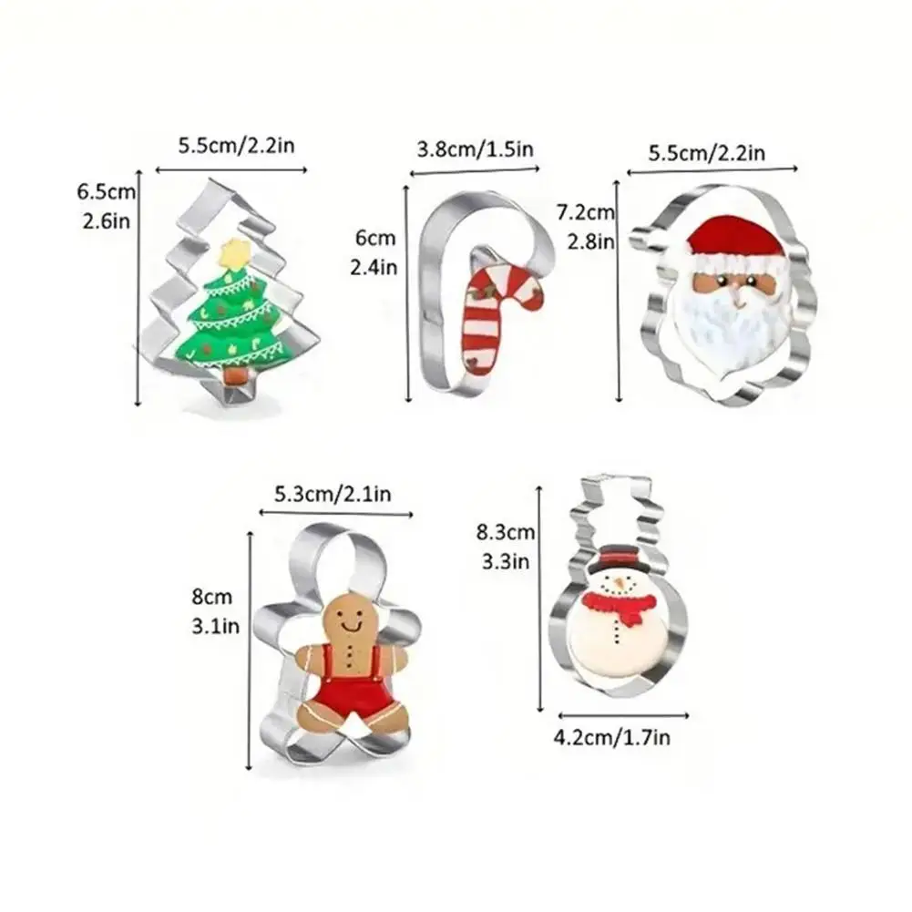 Christmas Cookie Cutter Gingerbread Xmas Tree Mold Christmas Cake Decoration DIY Baking Biscuit Mould Festive Cookie Cutter