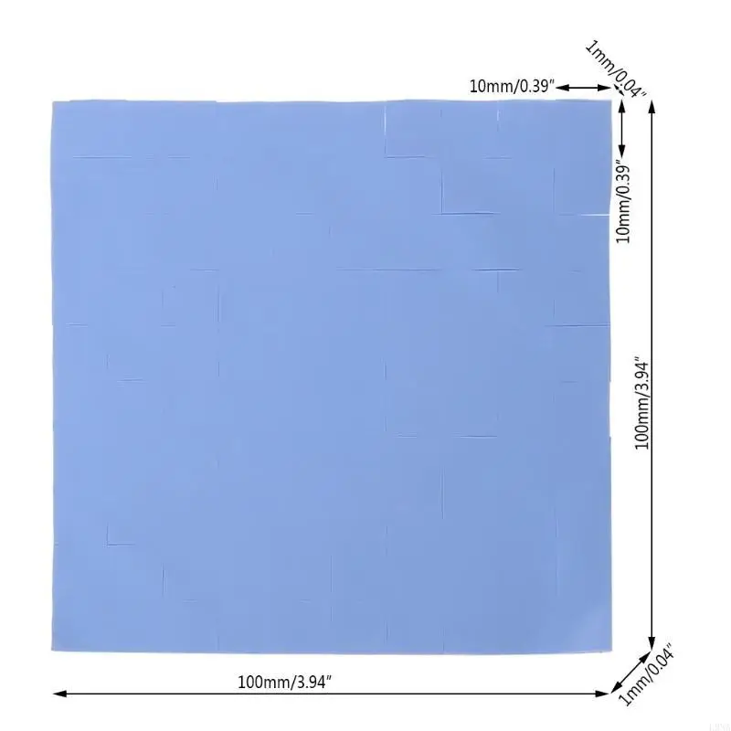 L9NA CPU Thermal Pad, 100x100x1mm CPU Chip Heatsink Cooling Thermal Conductive Silicone Pad for Laptop Heatsink/CPU/GPU/SSD