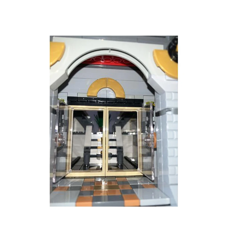 MOC-77002 City Street View Building Modularization Town Hall Building Block Assembly Model Brick Toy Children's Christmas Gifts