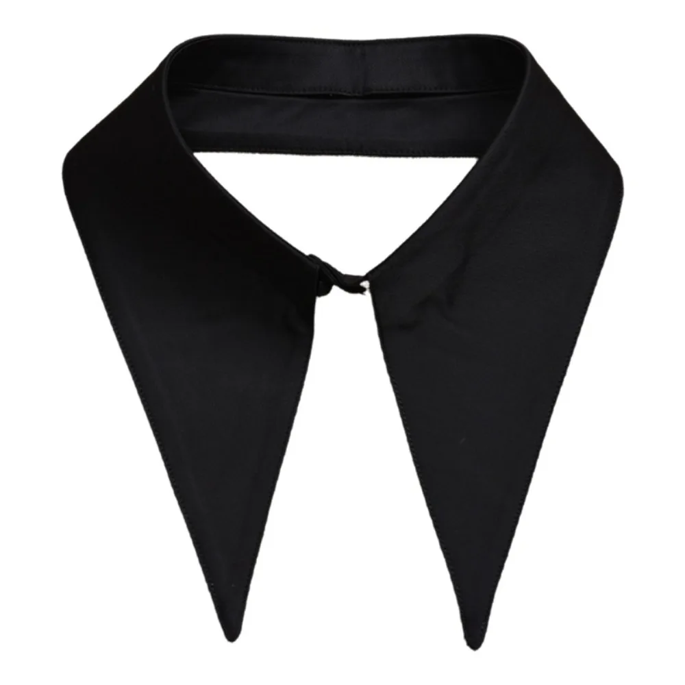Fashion Detachable Fake Collar Round Collar Clothes Accessory Neckline Solid Color Lapel Half Shirt Women Girls