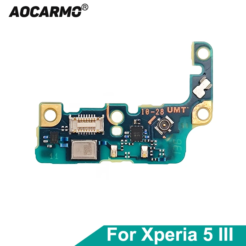 Aocarmo For Sony Xperia 5 III / X5iii 5G Mark3 XQ-BQ72 Bottom Microphone MIC Antenna Connector PCB Circuit Board Repair Part