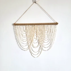 Boho Hanging Sea Shells Wall Decor Shell Beach Theme Home Decorative Artwork for Bedroom Living Room