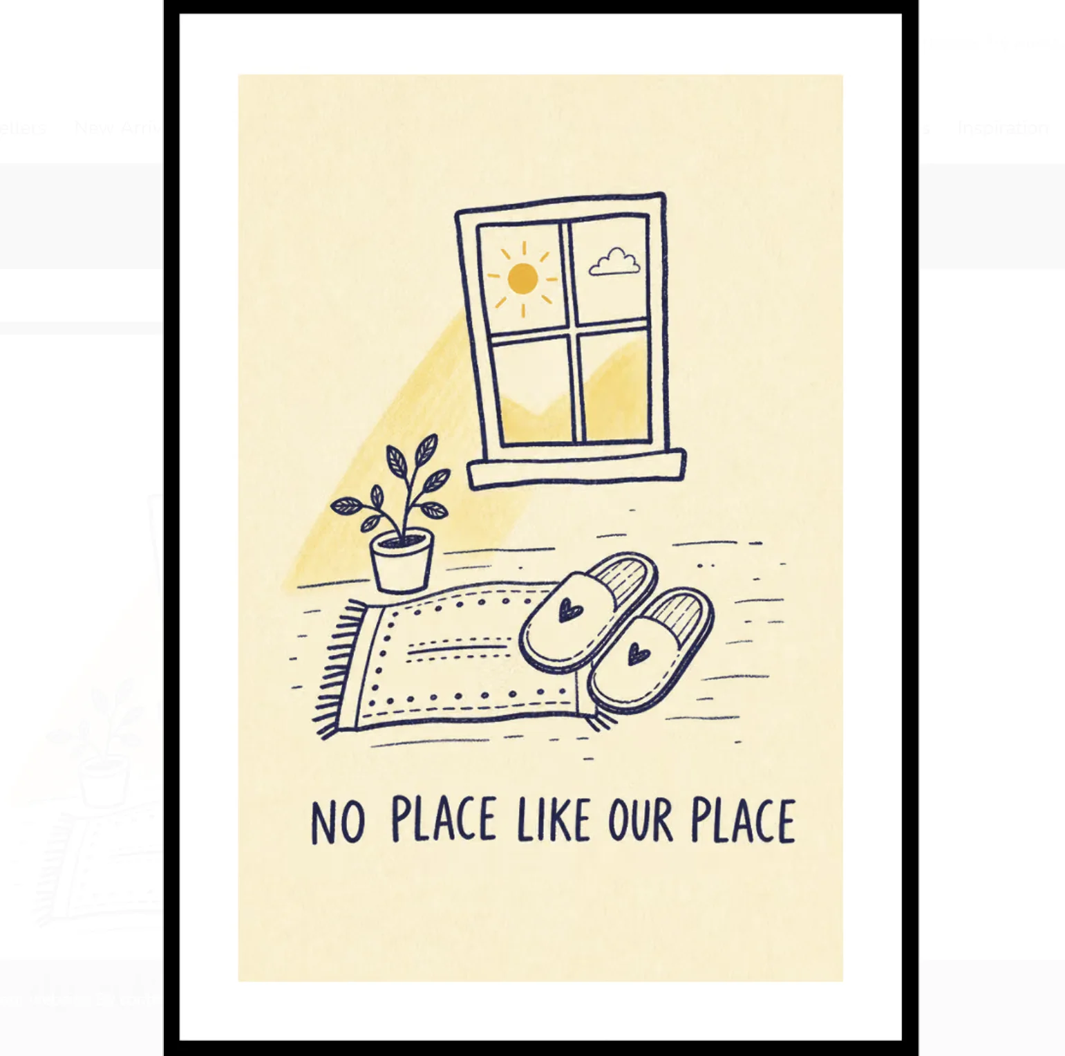No Place Like Our Place Window Slipper Wall Art Canvas Prints, Cozy Home Posters, Warm Quote Decor for Bedroom Living Room
