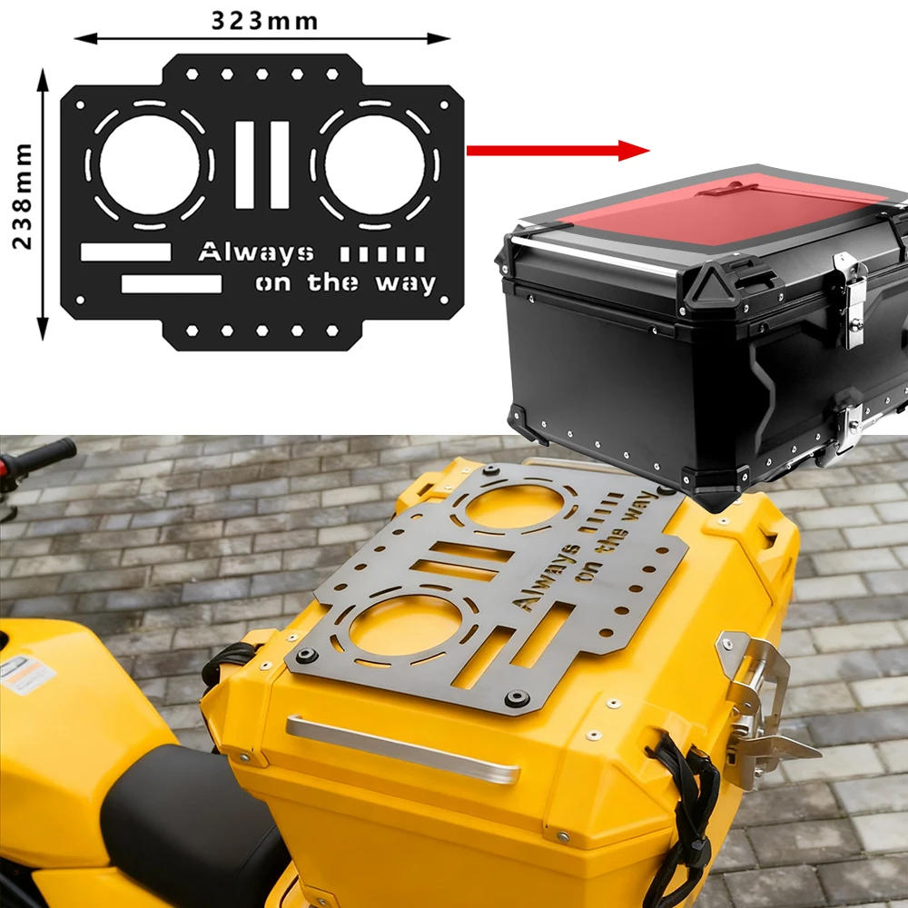 

Новая мотоциклетная панель Molle для хранения вещей в багажнике, из алюминиевого сплава, водонепроницаемая, тактическая, универсальная, модульная система хранения для боковых кофров.