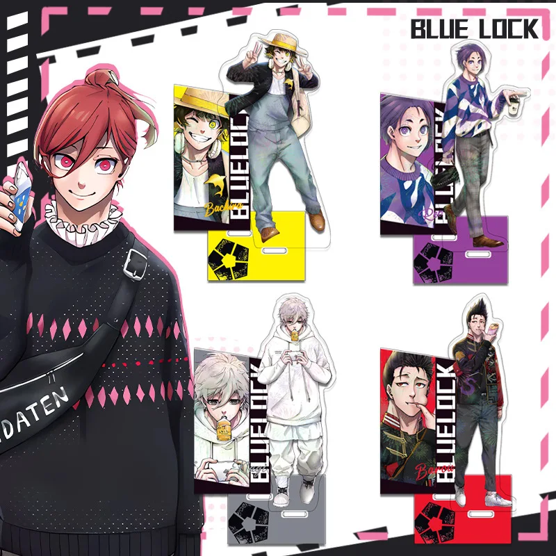 Blue Lock 301 Series Double Insert Stand Blue Lock Isagi Yoichi Bachira Meguru Anime Merch Layered Craft Firework Holographic view 2