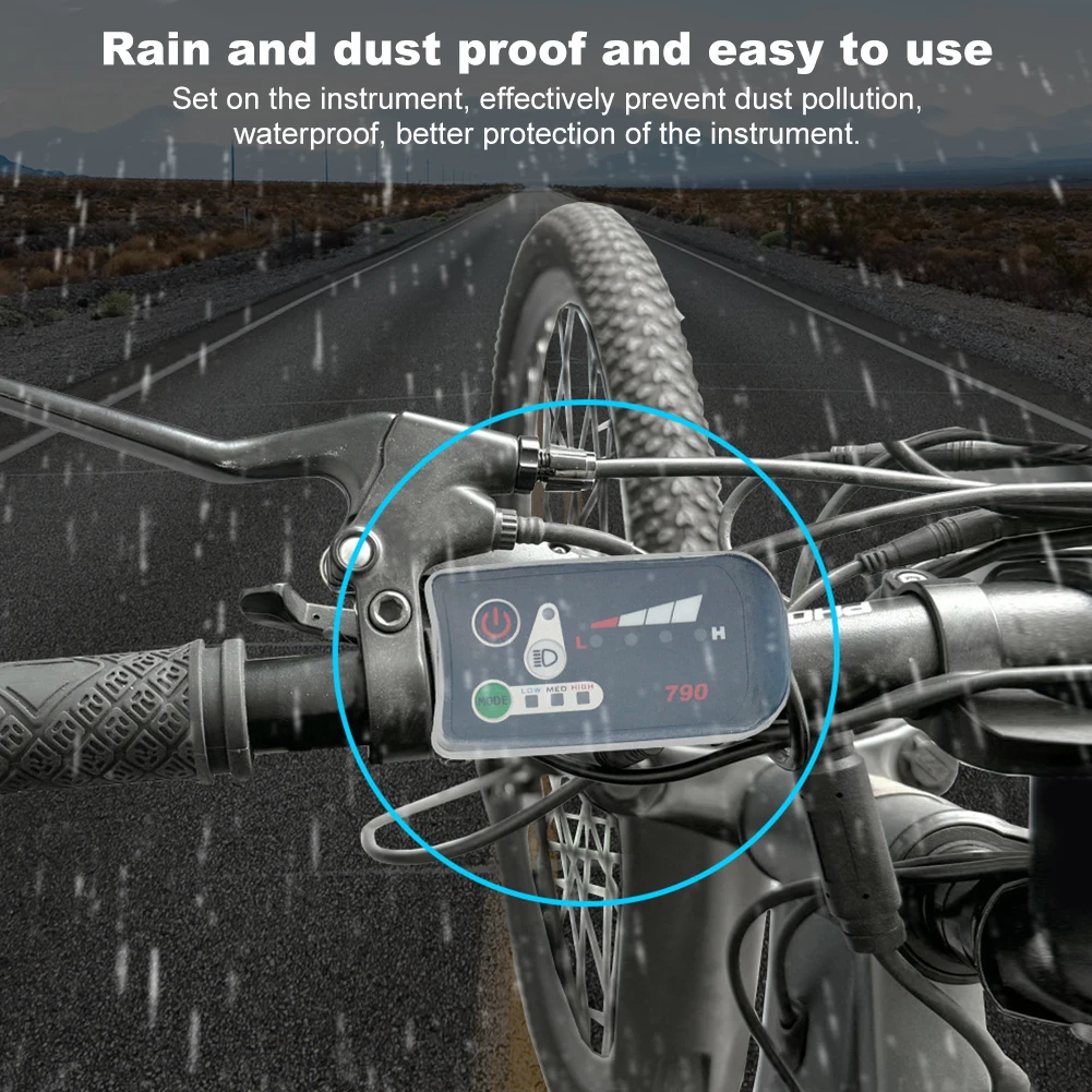 Silicone Electric Bicycle Speed-Control Instrument Cover Waterproof Ebike Monitor Cover Dustproof for 790 810 880 Display Screen image 2