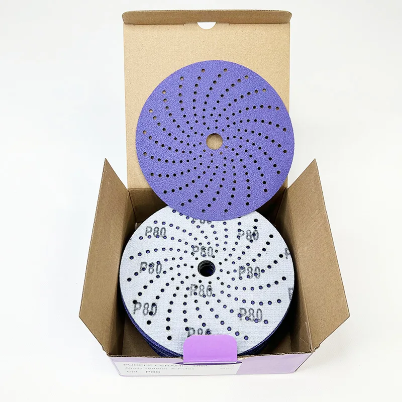 50 Discs/Carton Sanding Abrasive Disc 6 in High Performance Long Lasting Multi-Hole Pattern E-coat Sanding Primer Sanding