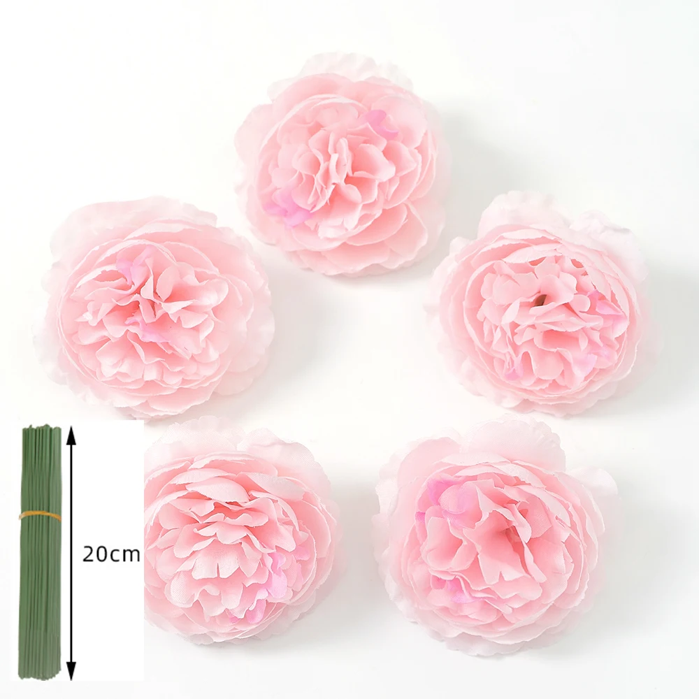 5/10 قطعة باقة الزهور الاصطناعية الورد الحرير ورد صناعي للمنزل ديكور حديقة الزفاف العروس الديكور في الهواء الطلق زهرية حلية