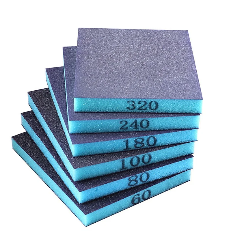 

B23B 6 Pcs Sanding Block 60/80/100/180/240/320 Grit, Wet And Dry Dual Use For Wood Metal Wall