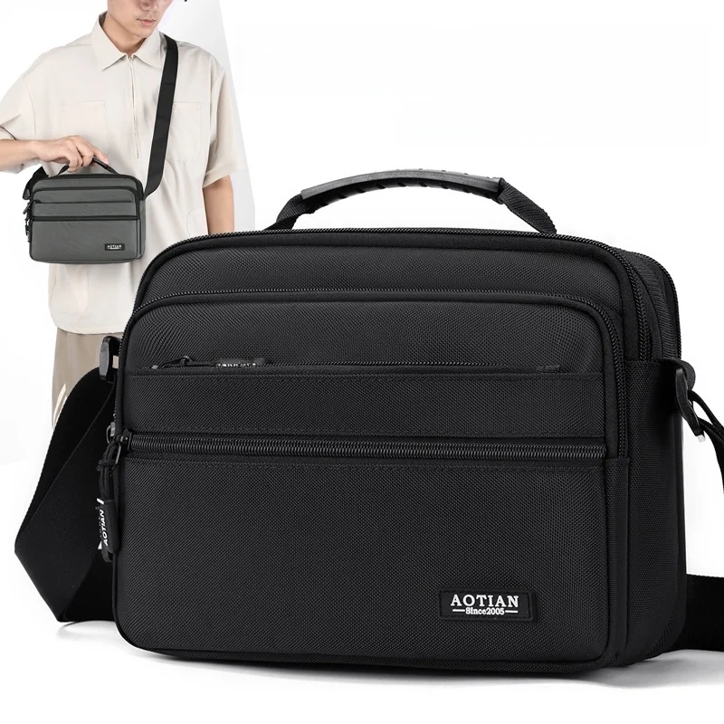 

Men's Business Casual Lightweight Nylon Backpack Crossbody Bag for Outdoor Travel Commuting Single Shoulder Sling Bag