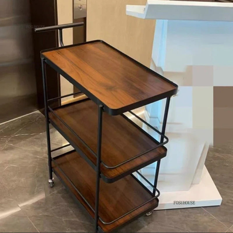 #Modern Commercial Hotel Trolley Cake Display Service Cart KTV Beverage Food Service Cart Mobile Home Dining Tea Trolley Cart